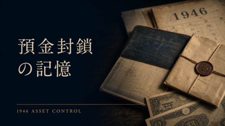 【実話】日本でも「預金封鎖」は起きた｜1946年に国民の資産に何が起きたか