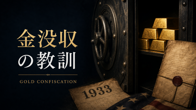 国が金（ゴールド）を没収した歴史｜1933年アメリカの教訓
