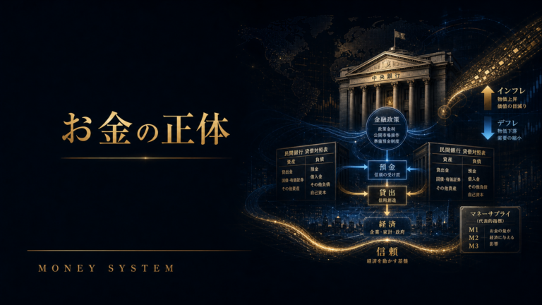お金とは何か？インフレ・デフレ・信用創造・中央銀行をわかりやすく解説