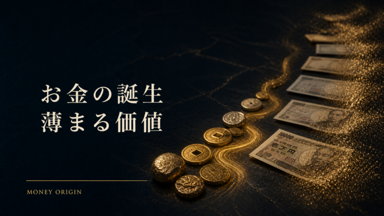 マネーの源流｜お金の誕生と、価値が“薄まり続ける”理由をやさしく解説